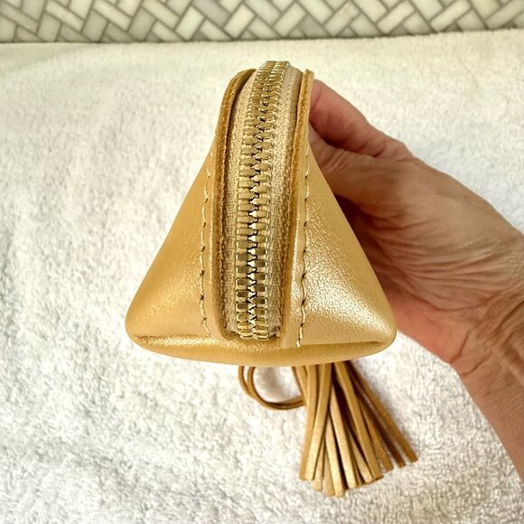 Portland Leather Goods Premium Champagne Taco Tassel Pouch - Brand New - Picture 5 of 8